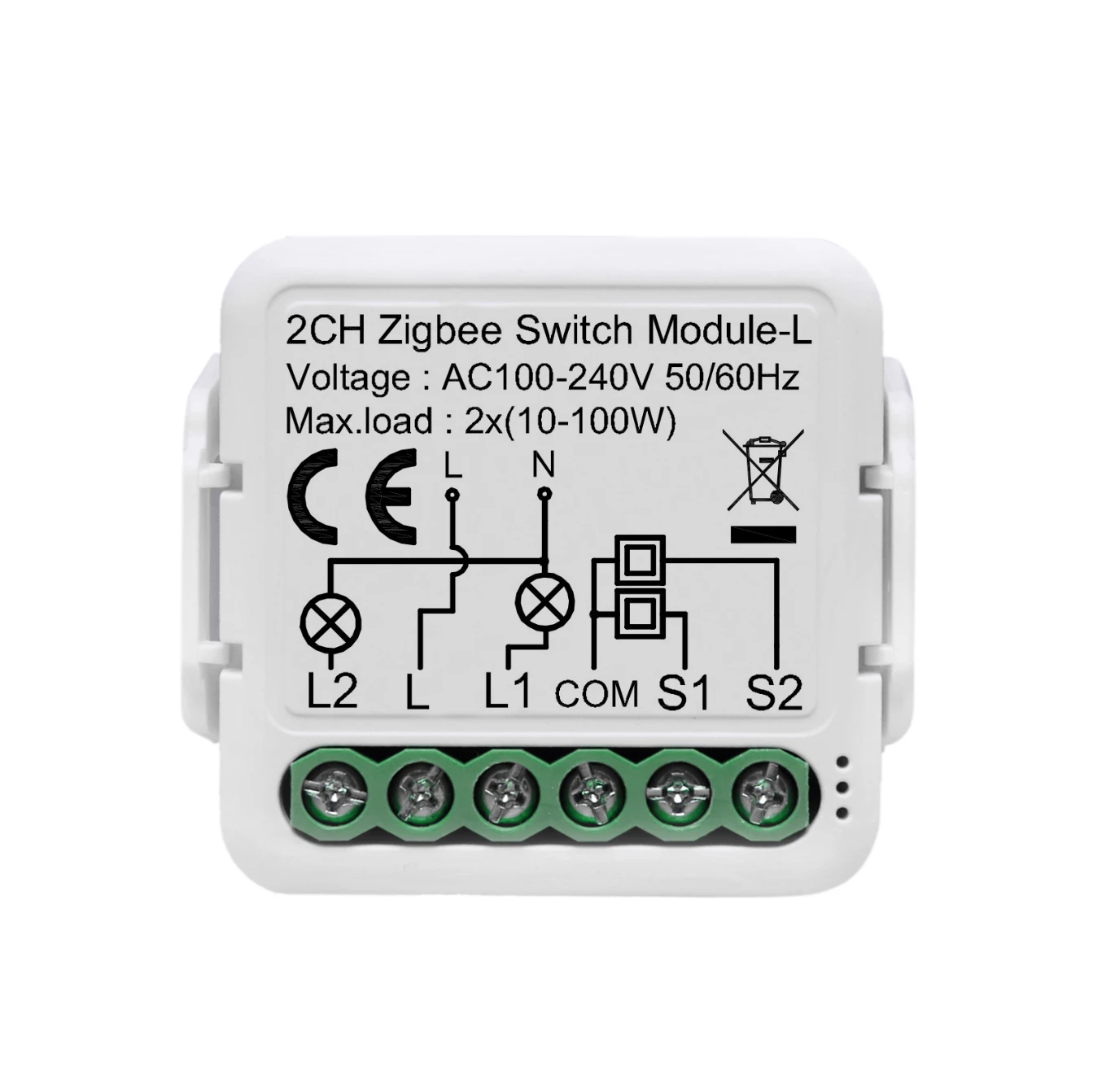 RSH 2 channel mini tuya zigbee wifi switch module No neutral required switch relay Smart Circuit Breaker