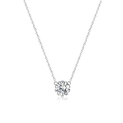 Fashion jewelry minimalist necklaces 925 silver shining life high quality cubic zirconia diamond necklace