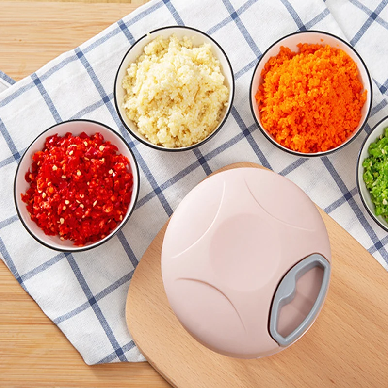 Easy Spin Cutter Manual Food Processor Vegetable Chopper Slicer Grinder Dicer