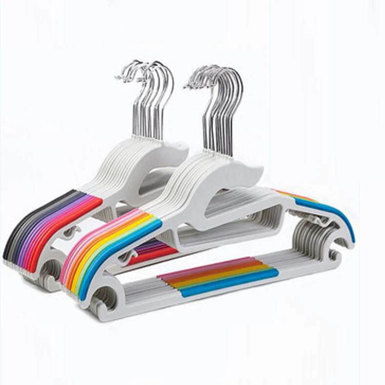 Home supermarket 360 hanger clothes plastic hanger stainless steel closet wardrobe durable velvet clothing hanger