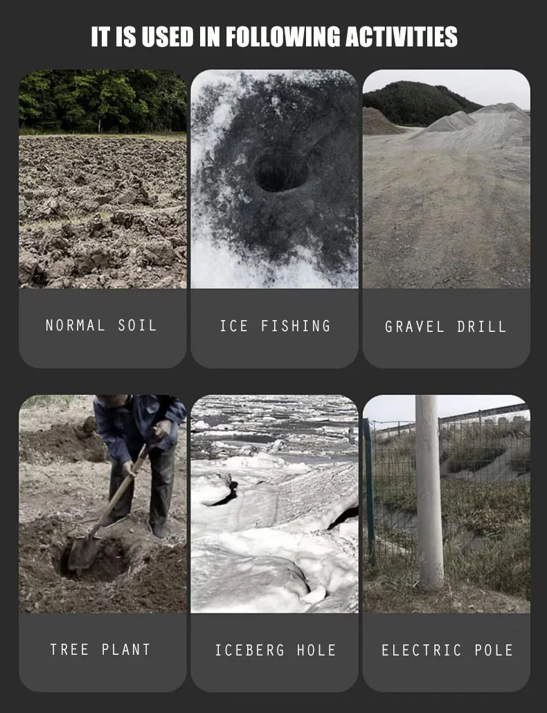 Professional Wholesale Garden Machine Petrol Ice Earth Drill Post Hole Digger Tool Hand Earth Augers for Sale