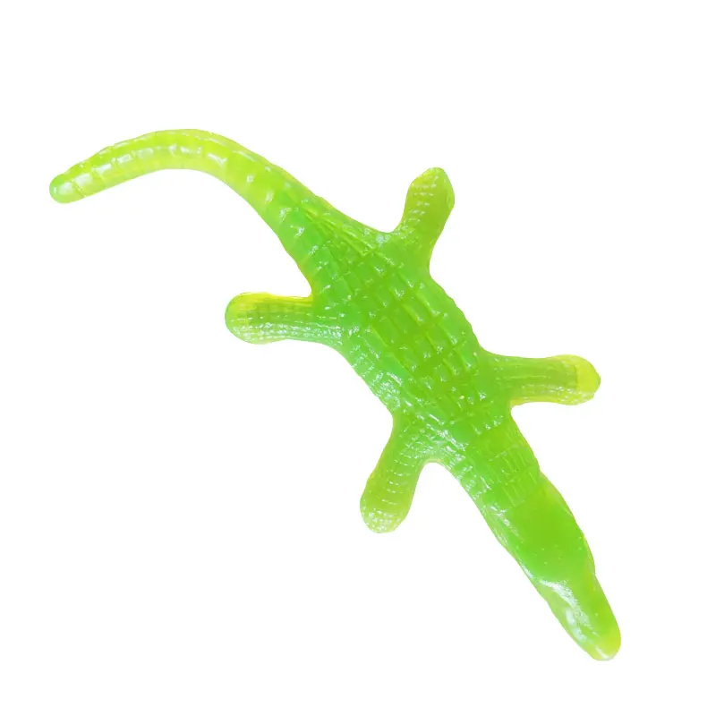 Classic TPR Soft and Sticky Factory direct sale scary animal TPR material sticky novelty crocodile shape toy