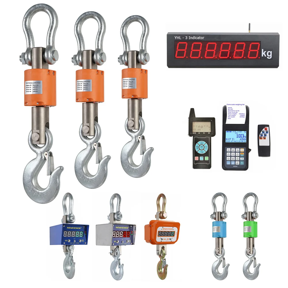 High Accuracy Digital Crane Scale Remote Display 2ton 5ton Hanging Weight Scale with Indicator