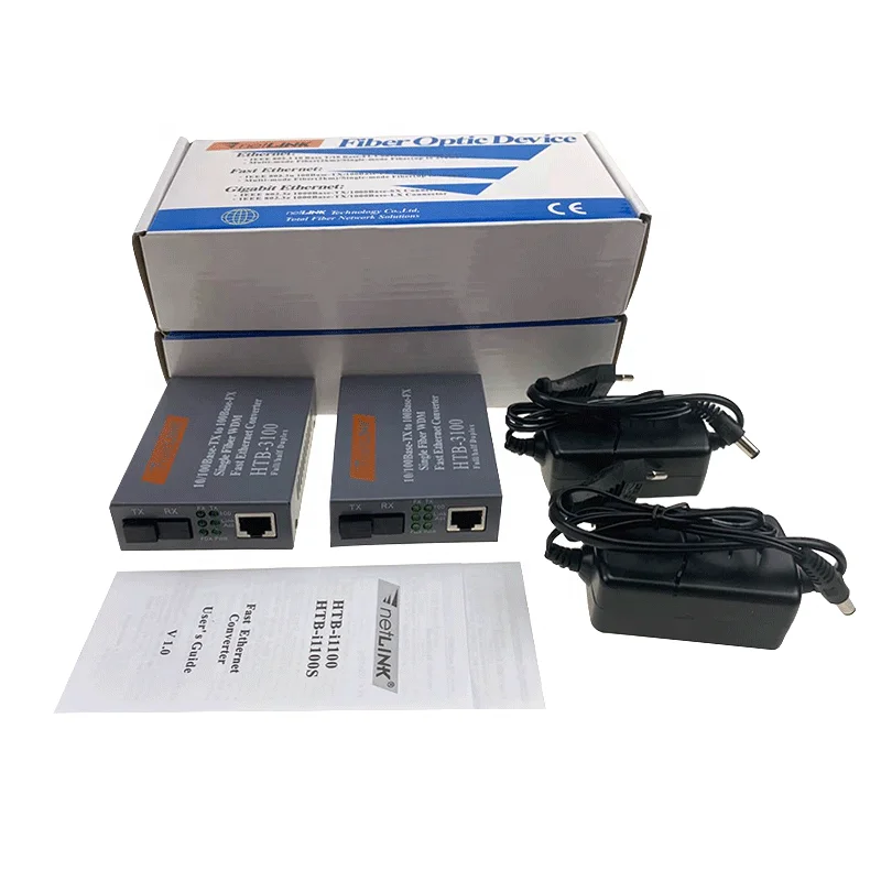 HTB-3100 волоконно-оптический медиа конвертер волоконно-оптический приемопередатчик один 25 км SC 10/100M однорежимный одинарный волоконно
