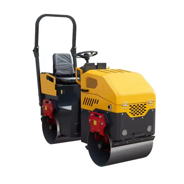 1000KG 1TON road rollers ride on hydraulic DOUBLE drum road roller vibratory road roller