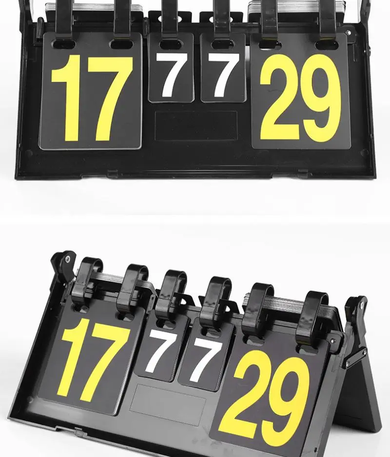 Sport Table Tennis Scoreboard Basketball Football Volleyball 4-Digit Score Board Easy Safety Exercise Accessories