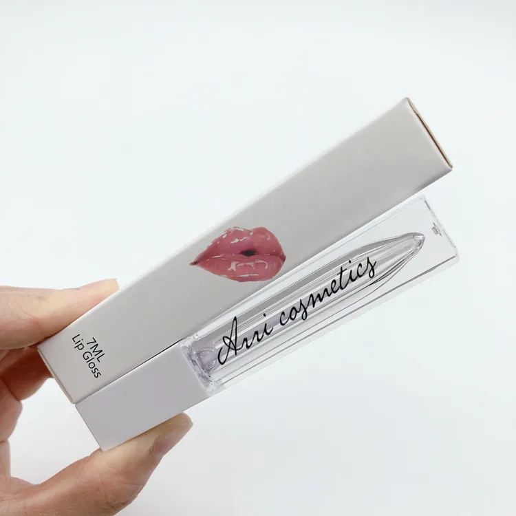 
Frosted square tube wand tube transparent 7ml lip gloss tube 