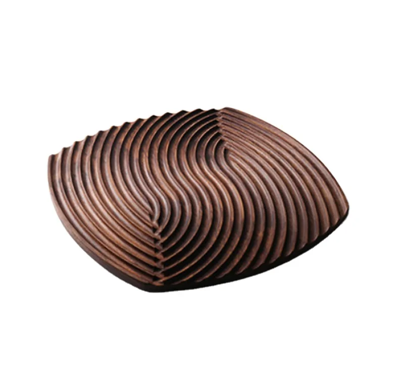 Nordic Wave Wooden Tray Natural Beech Wooden Plate Food coffee bread wooden trays serving