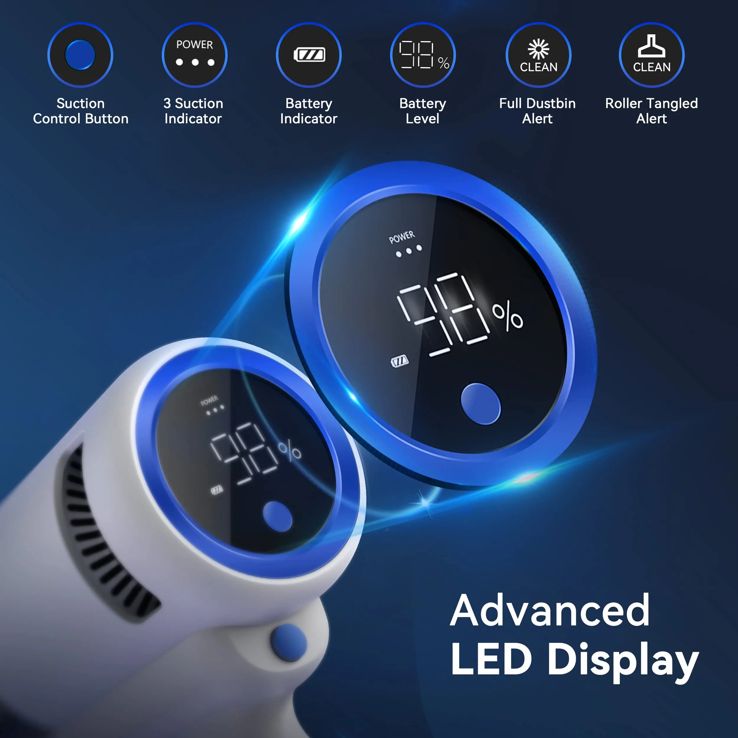 Best Vacuum Cleaner Light Weight Handy Powerful Cordless Vacuum Cleaner Led Brush Battery Operated Stick Vacuum Cleaner