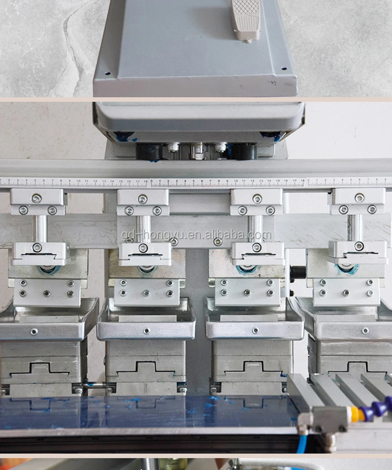 
P4S 4 color pad printer with shuttle 