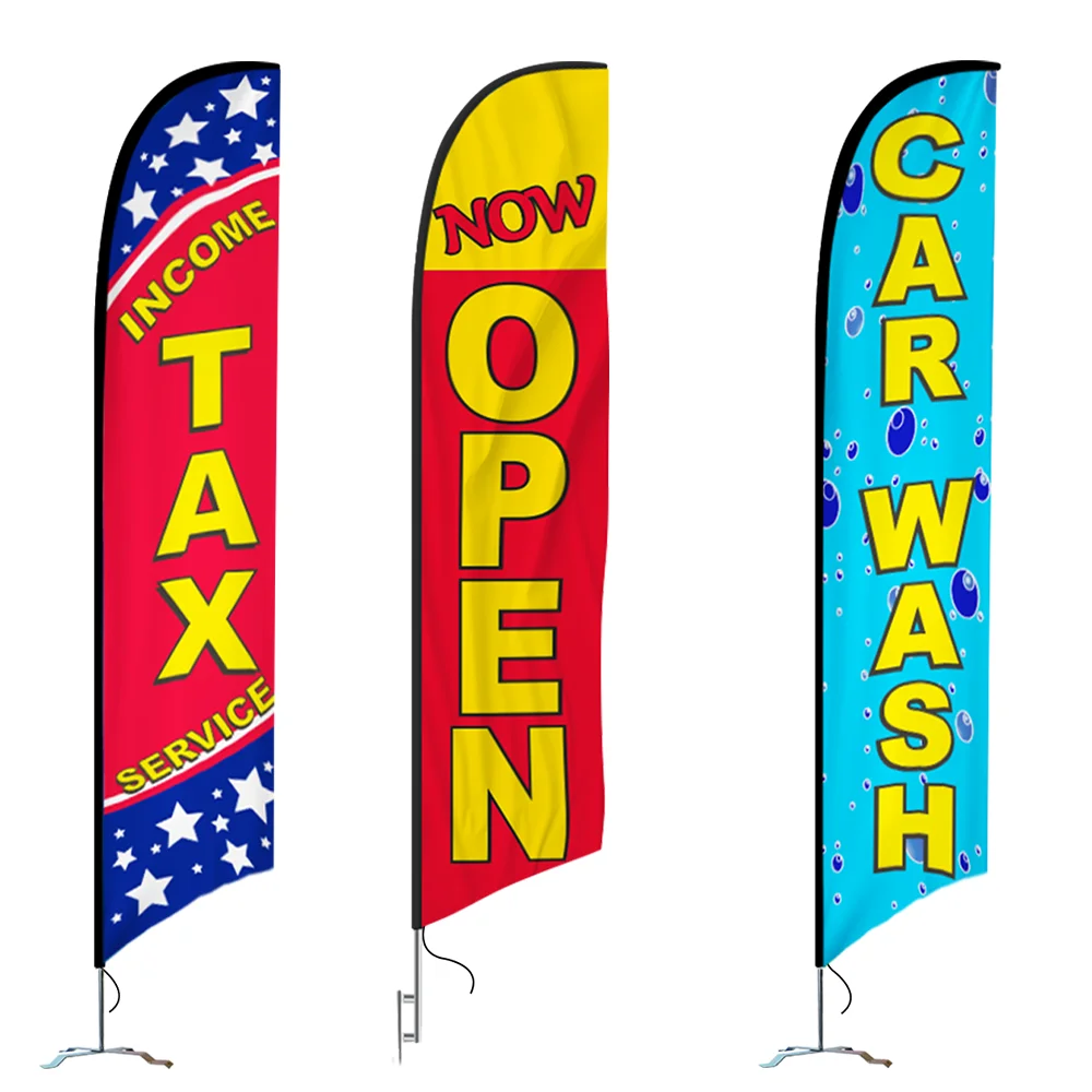 car wash windless swooper Super feather flag banner