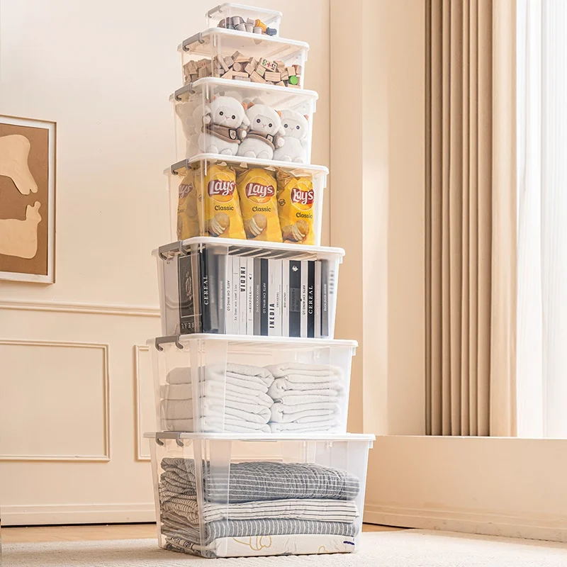 Hot Simple Style Stackable Storage Container Pp Plastic Hot Space Saving Strong Load Bearing Storage Organizer
