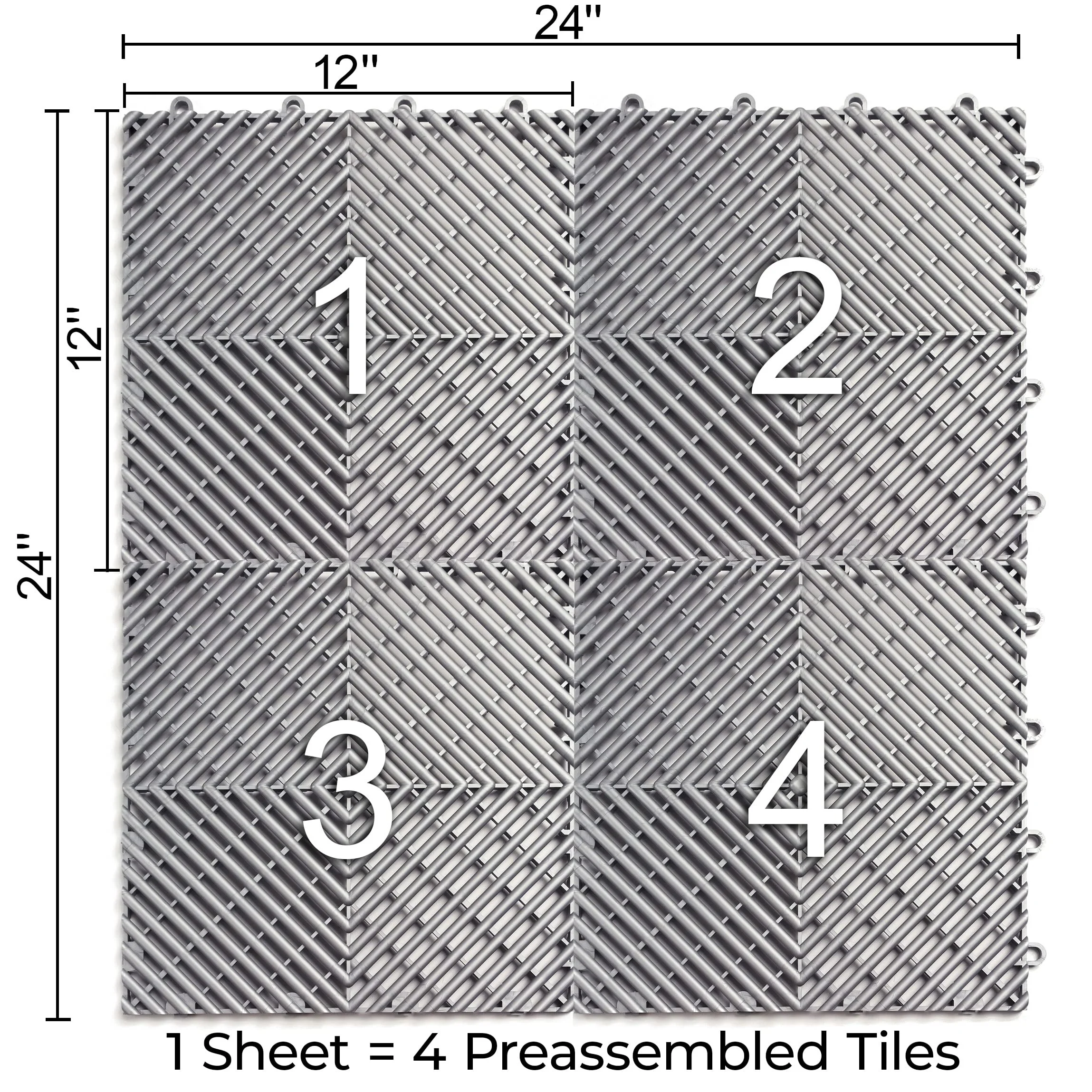Modular Floor Tiles Anti Slip PP PVC Plastic Flooring Mats Interlocking Garage Floor Tile For Car Detailing Shop Workshop Garage