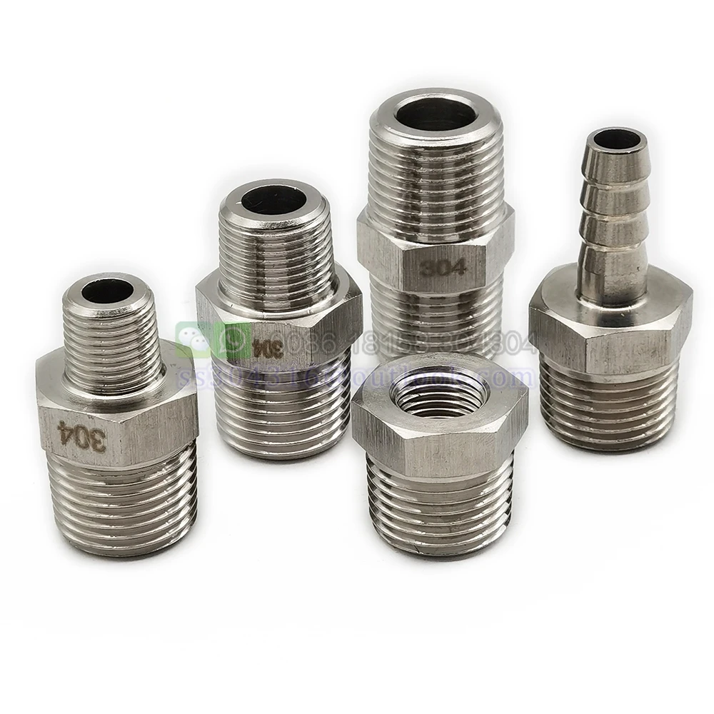 Stainless Steel Pipe Fitting Hex Nipple 1/4 in. 1/2 in 1in Male BSP NPT