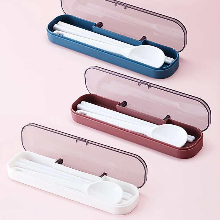 Reusable Mobile Compartment Microwave Safe Plastic Bento Box with Spoon Storage Food Container Boite Adult Kids Lunch Box