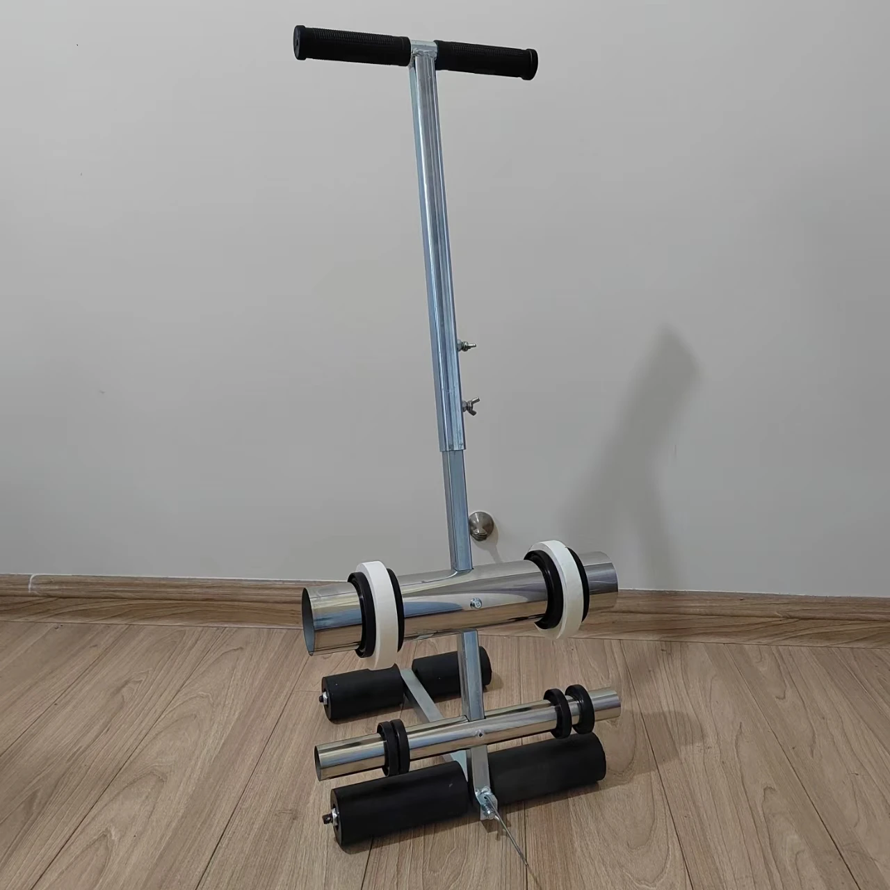 Tape Marking Machine Hand-Push Tape Sticking Machine Lane Marking Applicator with Rubber Roller Manual Floor Tape Applicator