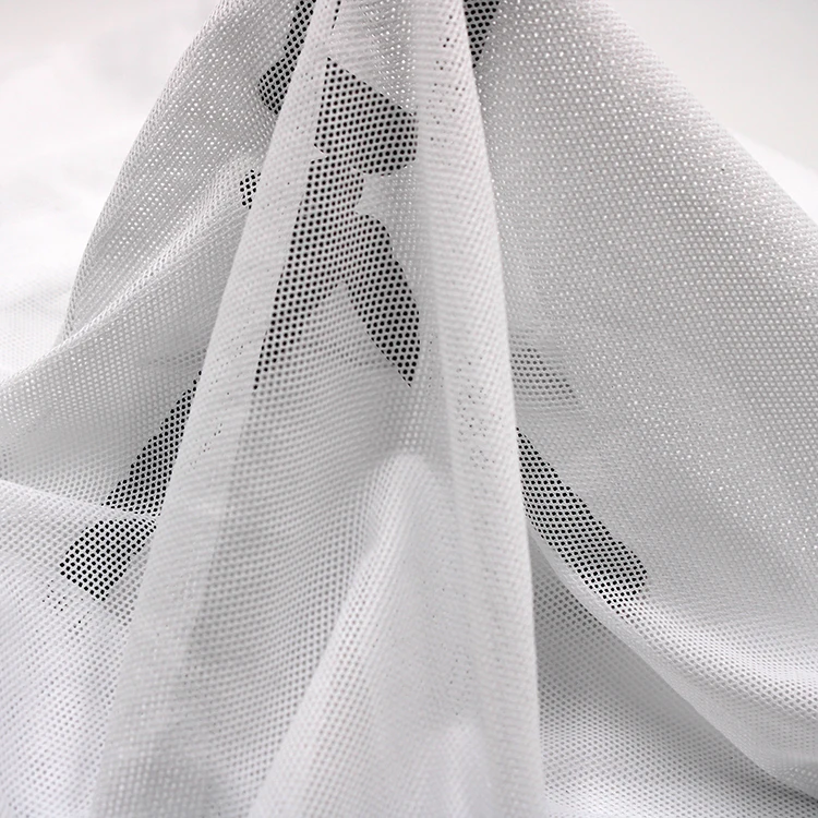 
soft hand feel polyester beach and casual shorts mesh net knit lining fabric 
