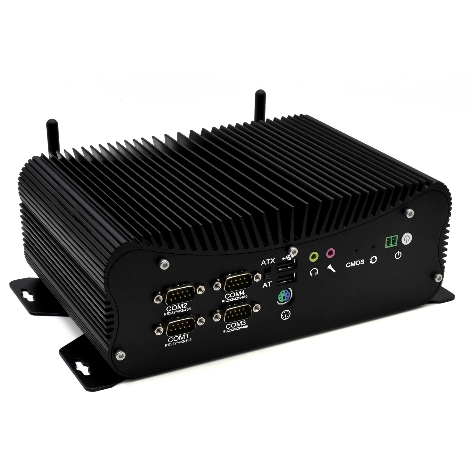 Custom Design Fanless Mini Pc I7 Quad Core Dual Lan DDR4 64GB RAM 6 USB 2 Display Industrial Computer Desktop
