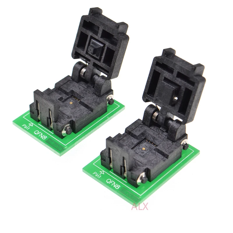 QFN8 WSON8 DFN8 MLF8 TO DIP8 programmer adapter socket converter test chip IC FOR 1.27MM PITCH 8X6MM 6X5MM SPI FLASH QFN-8