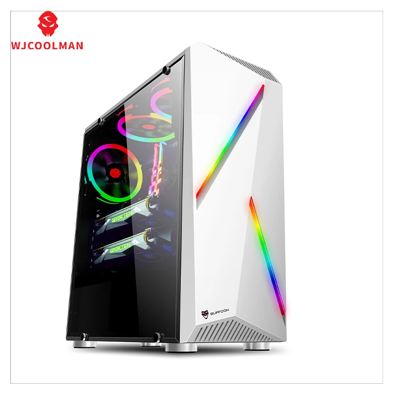 Bamboo RGB light bar luminous chassis gaming  computer cases & towers ATX anime computer cases guangdong desktop