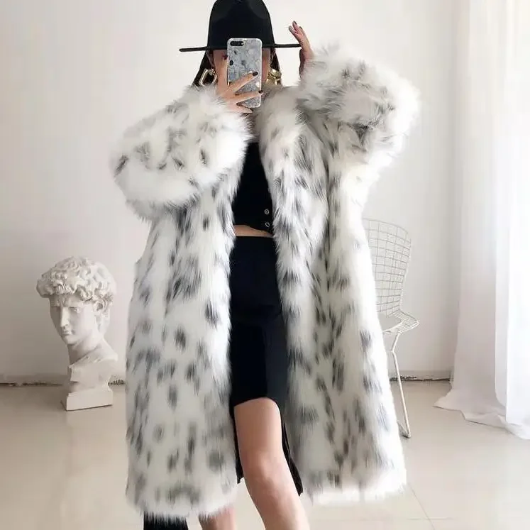 2023 Winter Luxury New sable Fur long Coat Plus Size collar Coats With Fur For Ladies In Winter fox fur Jacket