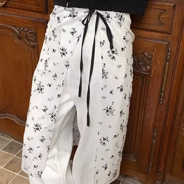 Chanbol Factory Hot Sale Woman Skirt White Floral Fashion Lace Bottom Layered Half Skirt Apron Skirts For Ladies