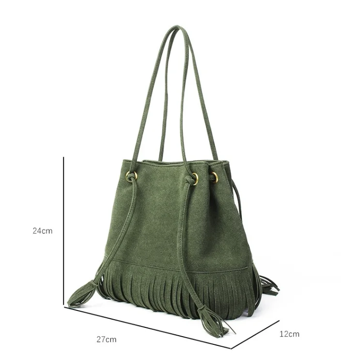 Luxury Bucket Bag for Women High Quality Italian Suede Leather Designer Handbags Cosmetic Cases