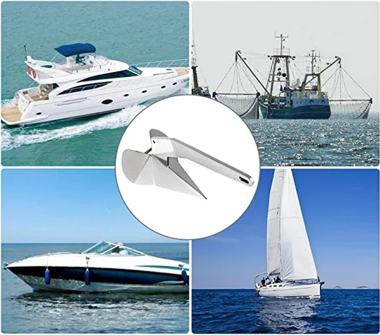  Stainless Steel 316 Delta Anchor 6.6lbs (3kg) Marine