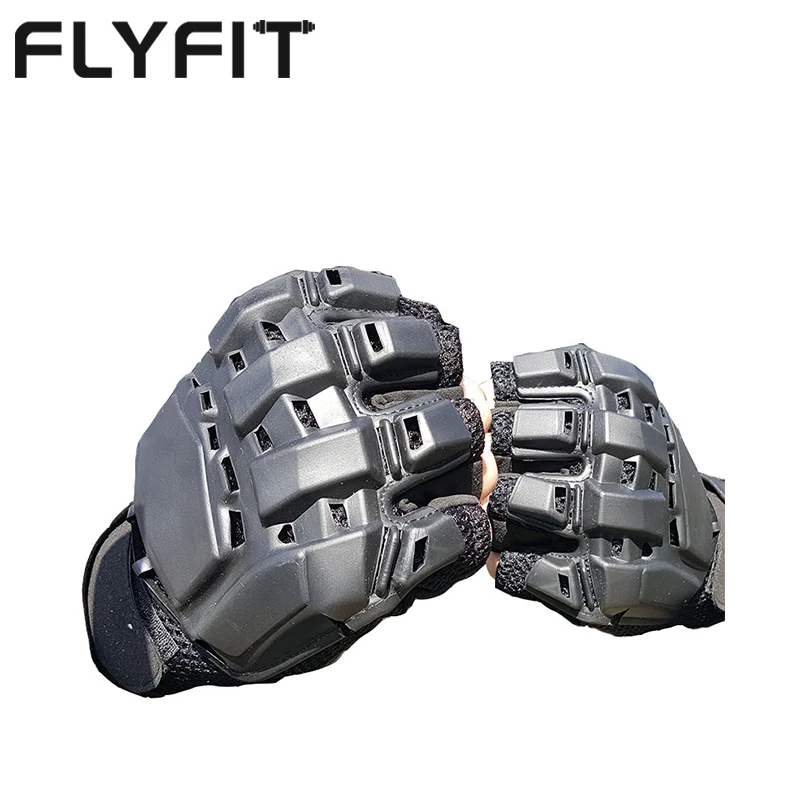 FLYFIT Half Finger Cut Proof Hard Knuckle Tactical Gloves Quality Riding Motorcycle Gloves
