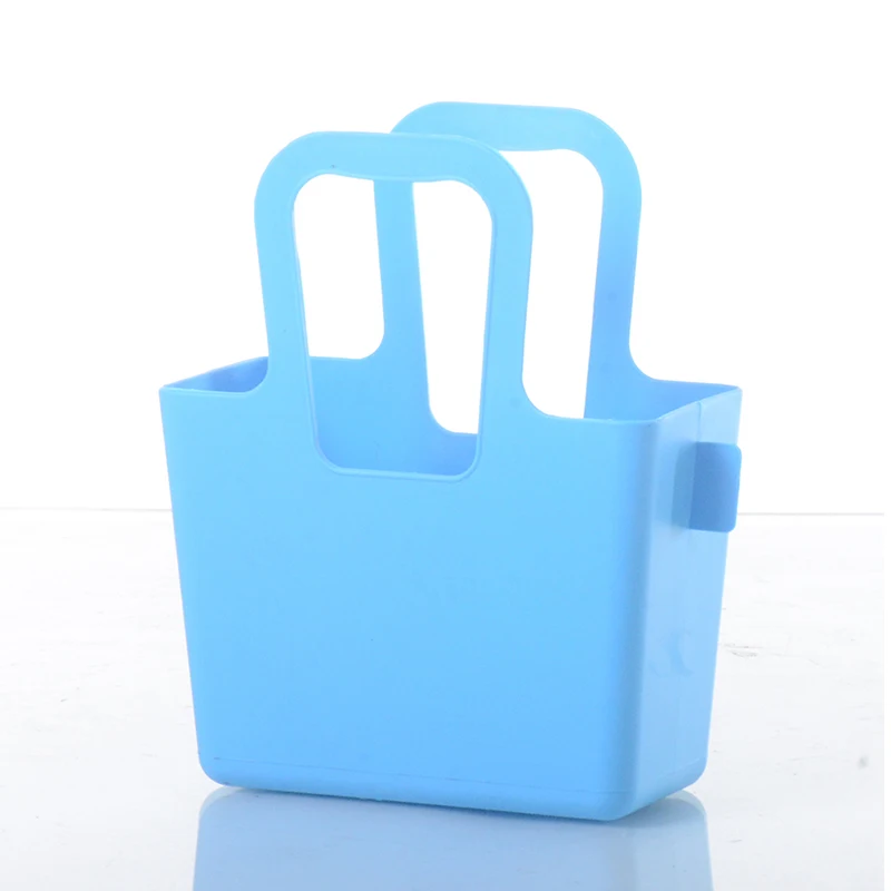 Дешевая квадратная пластиковая корзина для покупок для супермаркета с длинными ручками