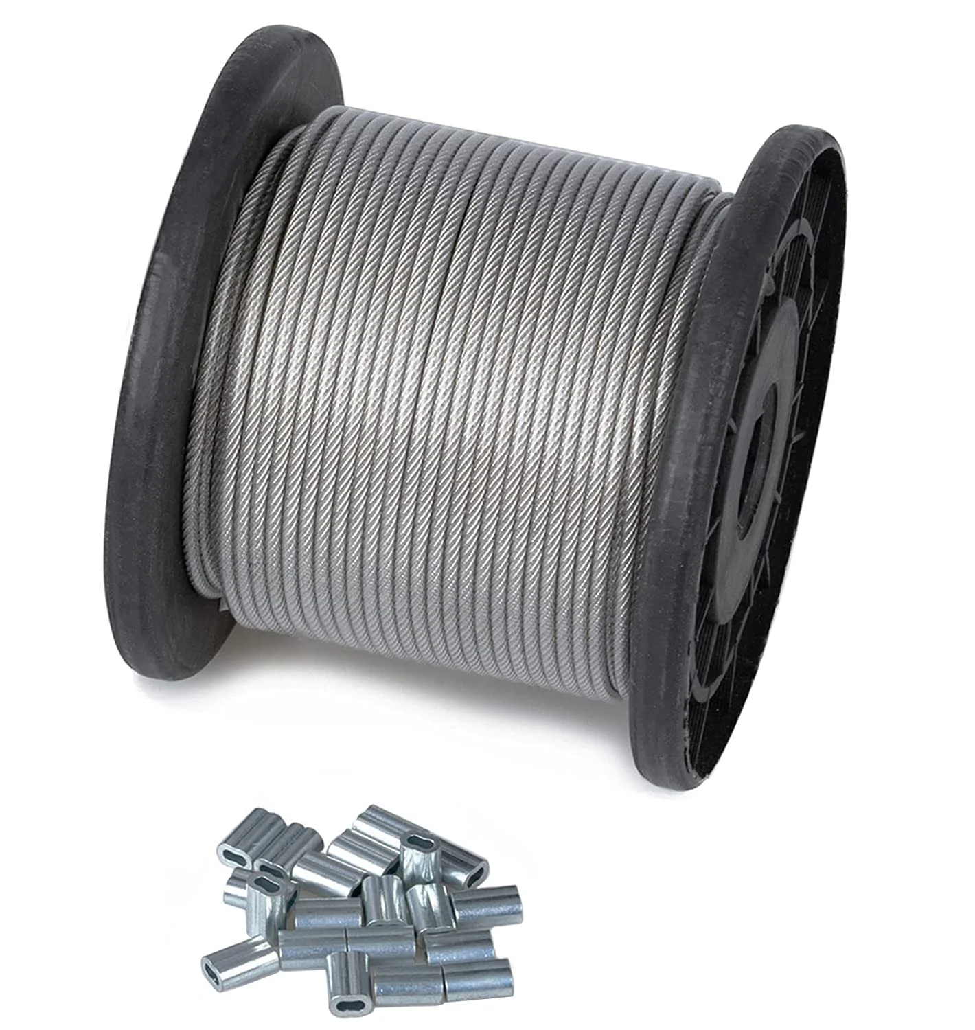 7x7  7x19 8mm 10mm 304 316 stainless steel wire rope for security safety cable