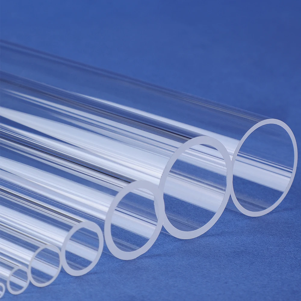Customized donghai large diameter clear furnace transparent quartz test tube price quartz tubes