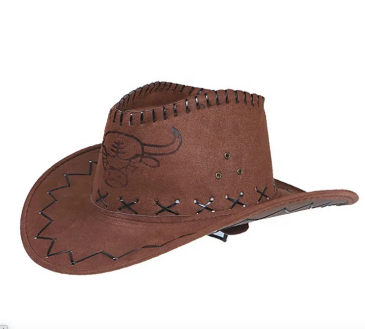 Factory direct sale funny Suede cowboy hat fashion Mexican cowboy hat for adults