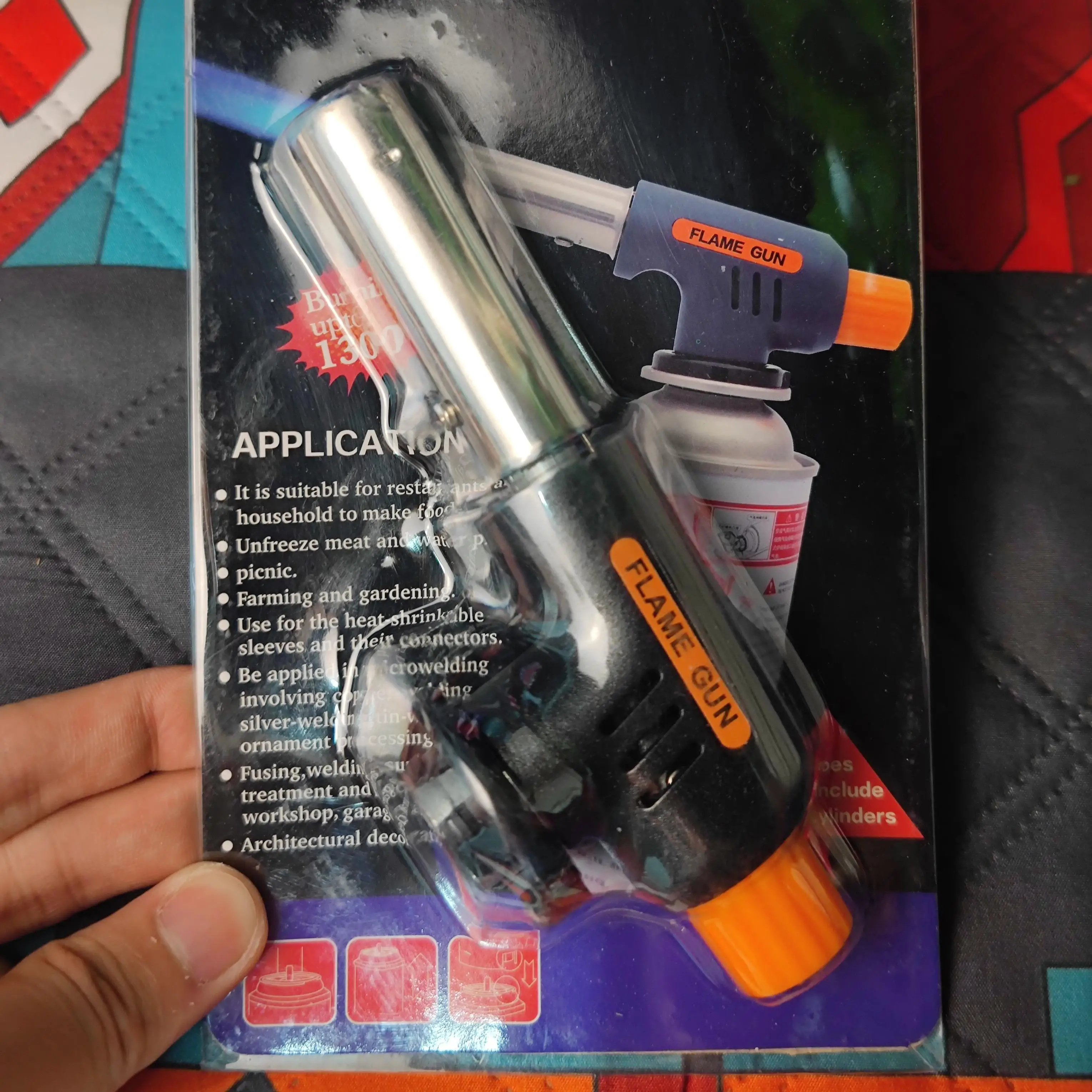 High quality custom logo Aluminum Heating Torch Lighter Portable Welding Flame Gun