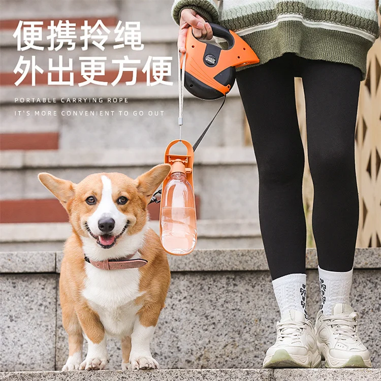 Automatic feeder 550ML folding portable dog travel water bottle for outdoor walking