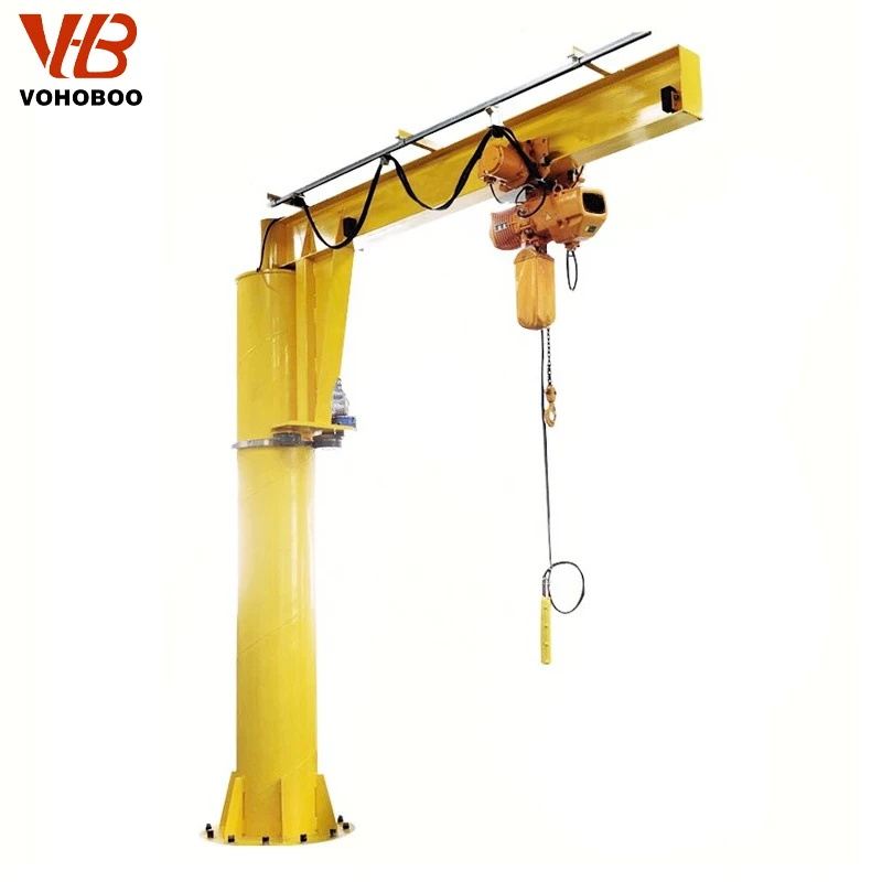 500 kg 1 ton 5 ton Foundation Free Standing  Electric & Manual Cantilever JIB Crane with Hoist