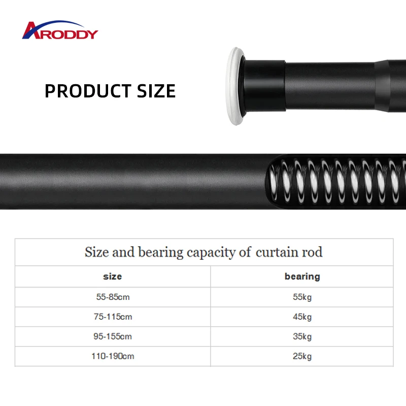 Yarun New Arrival Adjustable Iron Retractable Support Shower Curved Shower Curtain Rods Sets For Windows