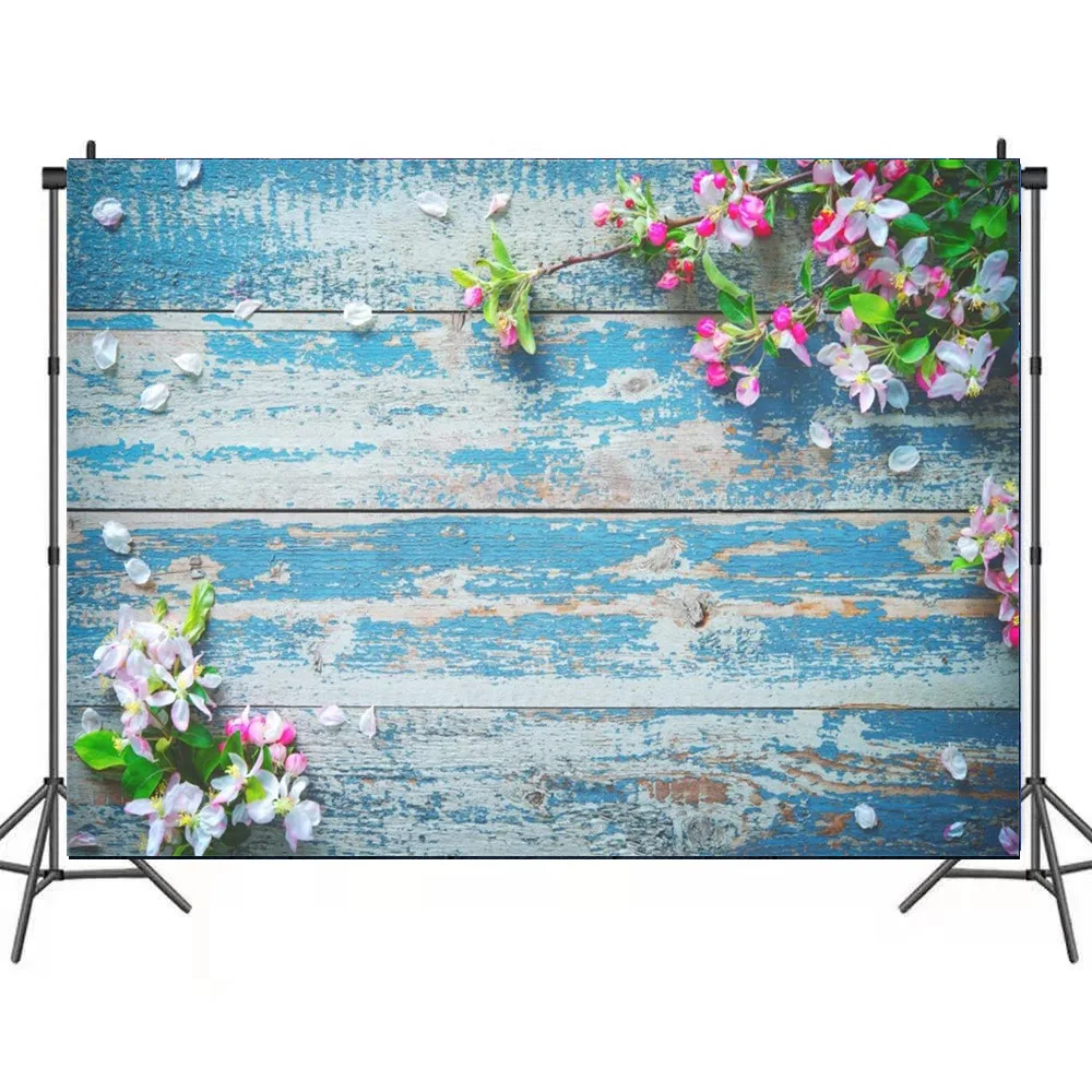Foreign trade Amazon flower floor blue background photography cloth party studio photo decoration 5x3ft