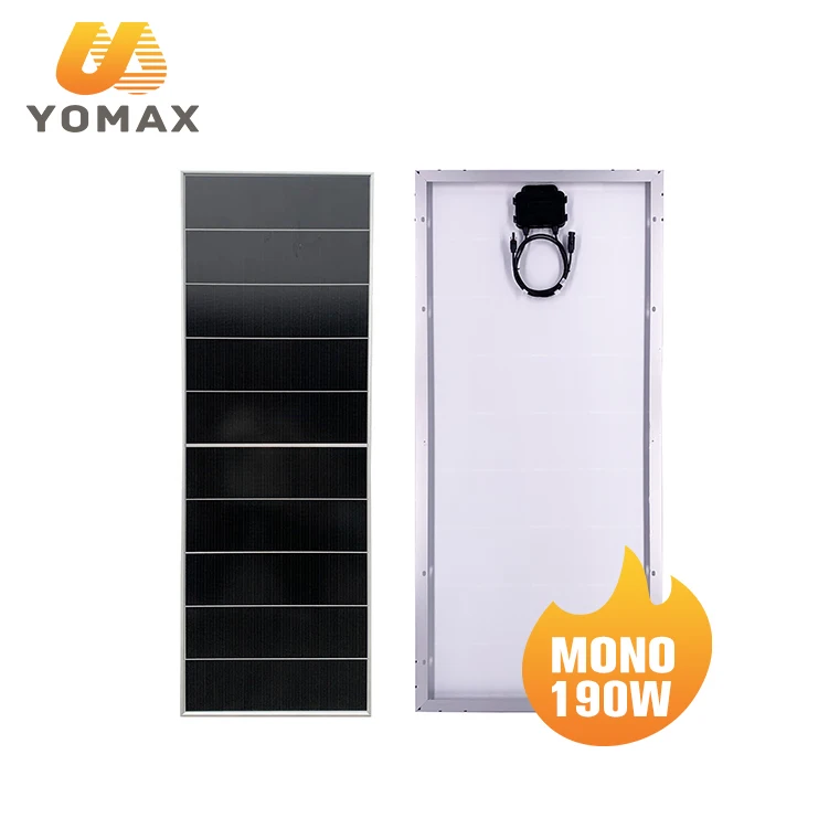 Customized Solar Panel 20W 30W 60W 80W 100W 160W 190W Monocrystalline Aluminum Frame Solar Panel