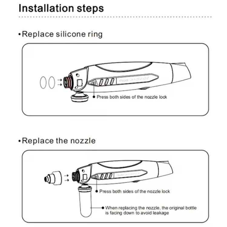 SY-OX5 High Pressure Water Oxygen Jet Spray Pen Face Hydration Rejuvenation machine Handheld Nano Mist Sprayer Facial Injector