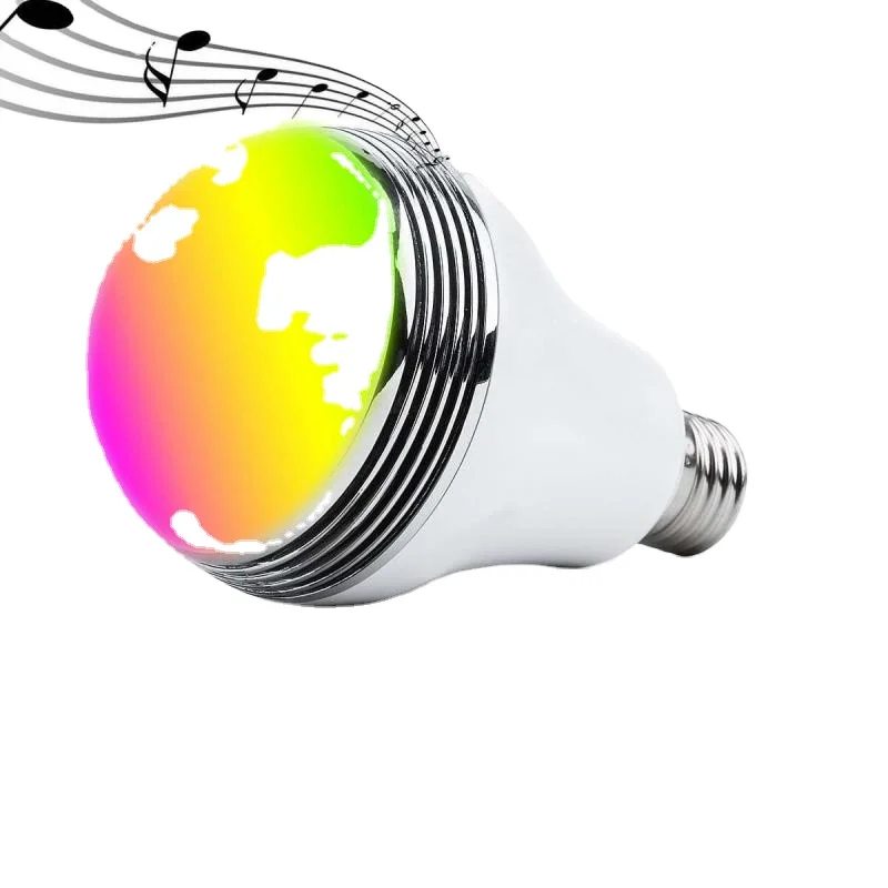 Цветная (RGB белый 30 Вт светодиодные лампы в виде светодиодной смарт-лампа с пультом дистанционного управления музыки led меняющая цвет лампа для контроля уровня громкости