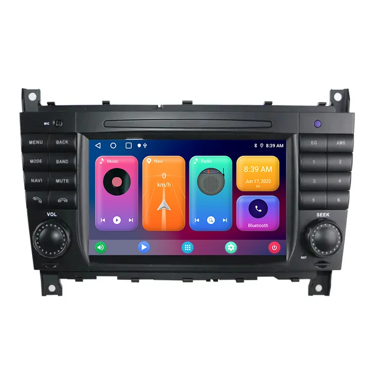 Car radio 2 din 8-inch multimedia player is suitable for Mercedes Benz Class C W203 CLC 2004-2007 car radio WIFI BT DSP stereo
