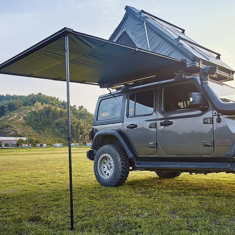 Custom logo roof top tent waterproof aluminum car tents with awning