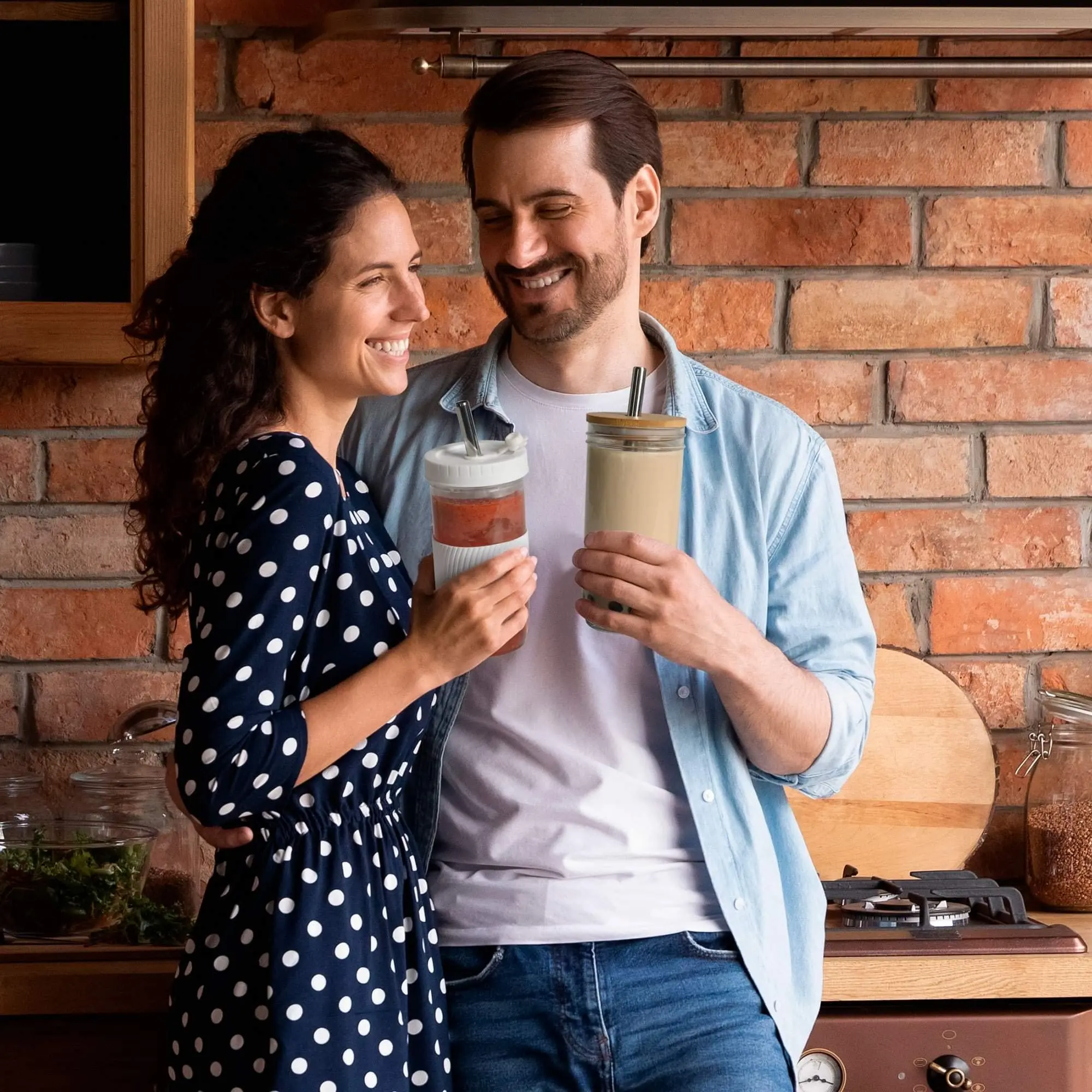 16oz 24oz Glass Mugs With Bamboo Lids and Glass Straw Cute Boba Glass Drinking Reusable Travel Tumblers for Iced Coffee