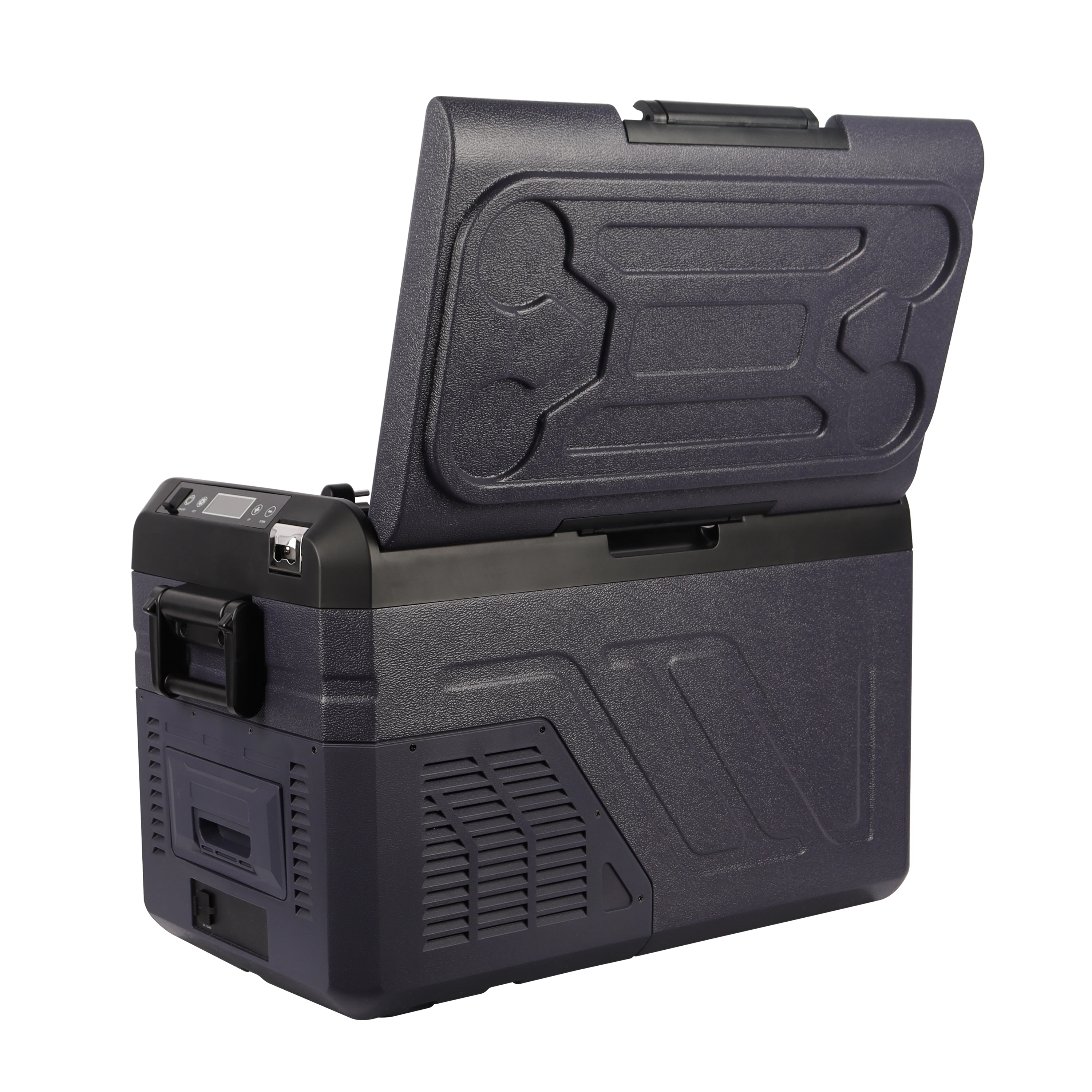 Hot sale Portable 12v 220v AC DC 25L Small Car Camping with Battery Solar Compressor Fridge Freezer