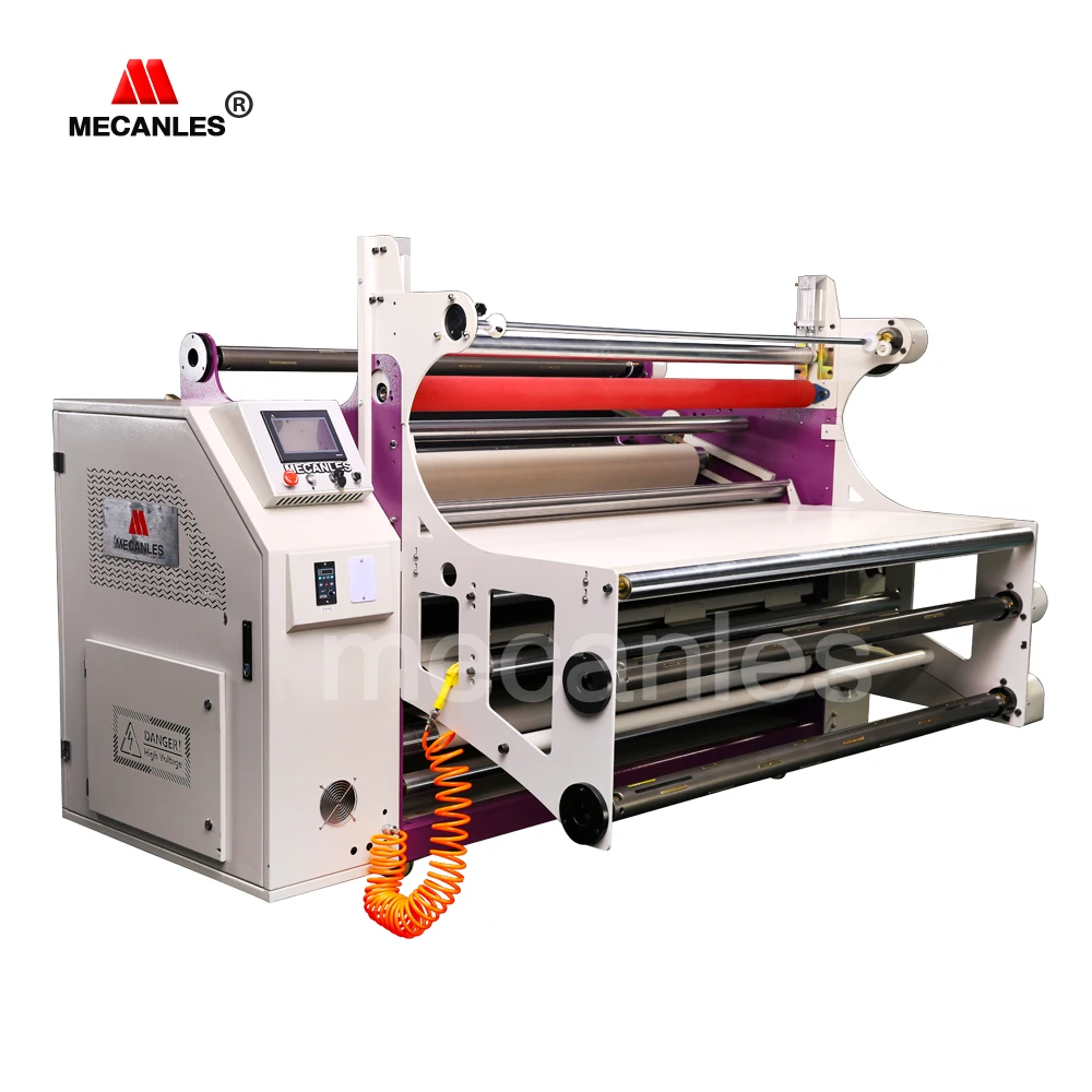 oil drum roll heat press heating touch screen control panel sublimation heat press machine for garment sportswear swimwear