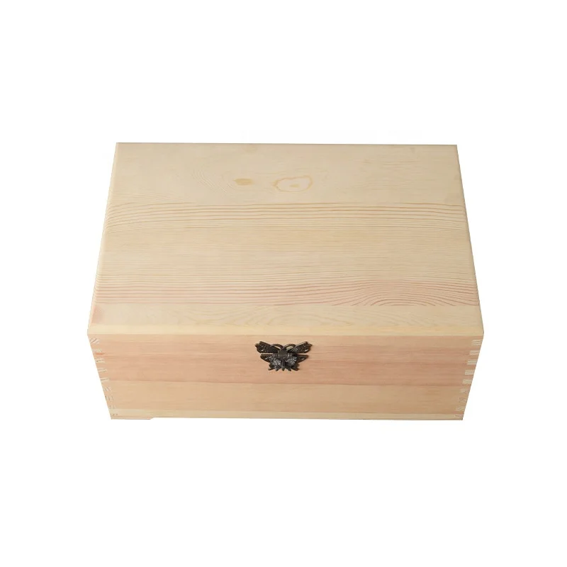 
Wholesale Real Wooden Stash Case Unfinished Decoration Wood Box 