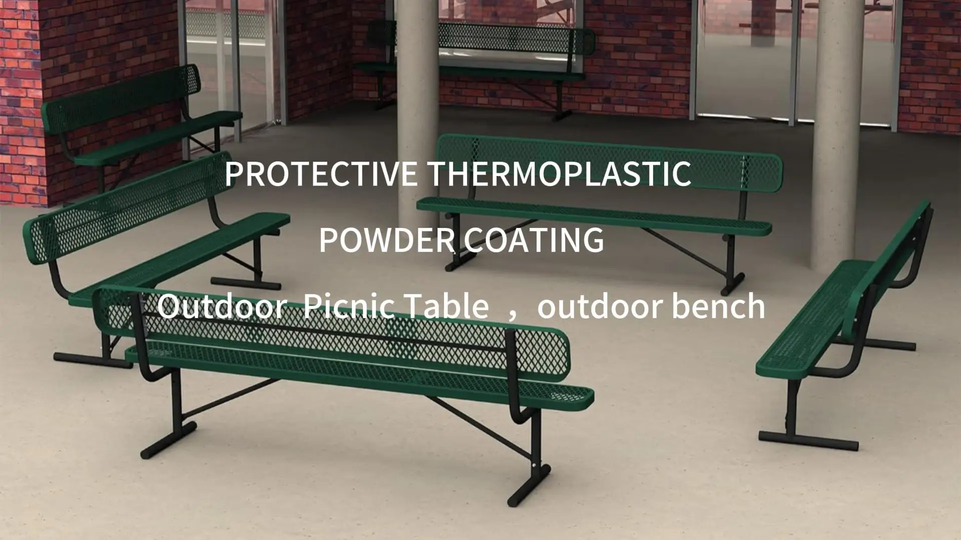 outdoor furniture 6 feet 8 feet expanded metal backrest bench public park steel bench seat perforated outdoor metal  bench