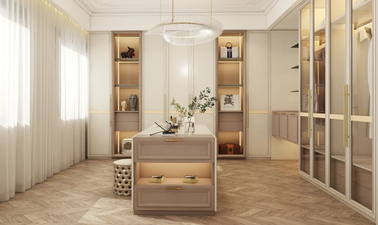 Grey Mini wardrobe bedroom furniture open wardrobe modern 6 door wooden wardrobe