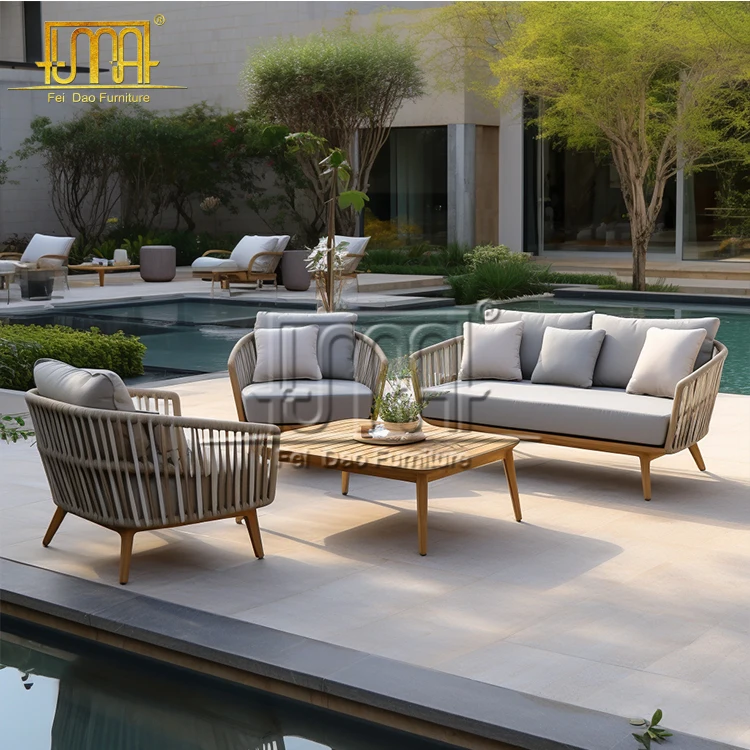Rattan Woven 3-Piece Outdoor Balcony Patio Wicker Sectional Sofa